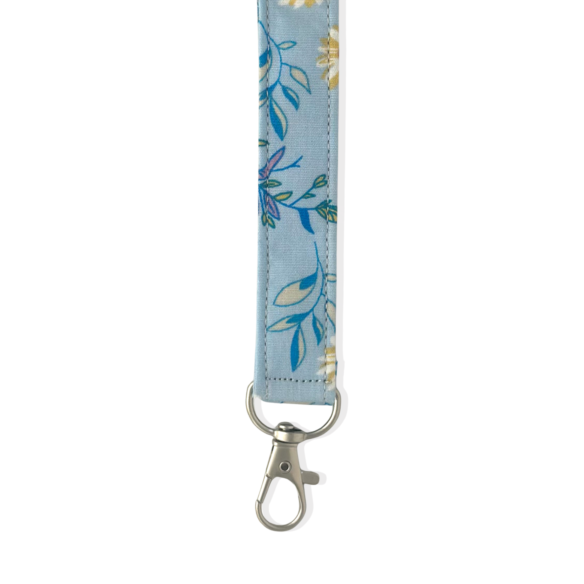 Llavero Azul con Flores