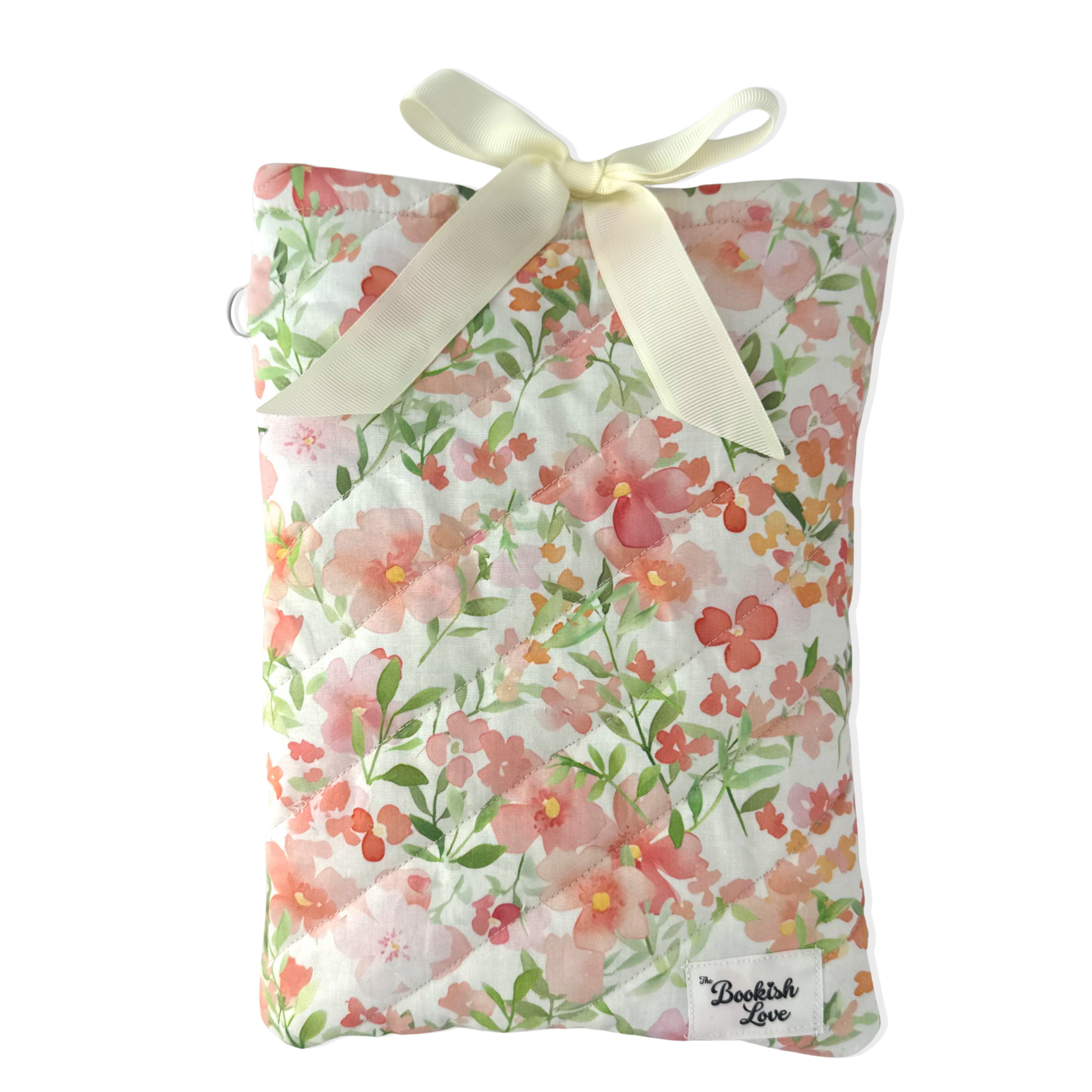 Book Sleeve Flores Rosas y Coral
