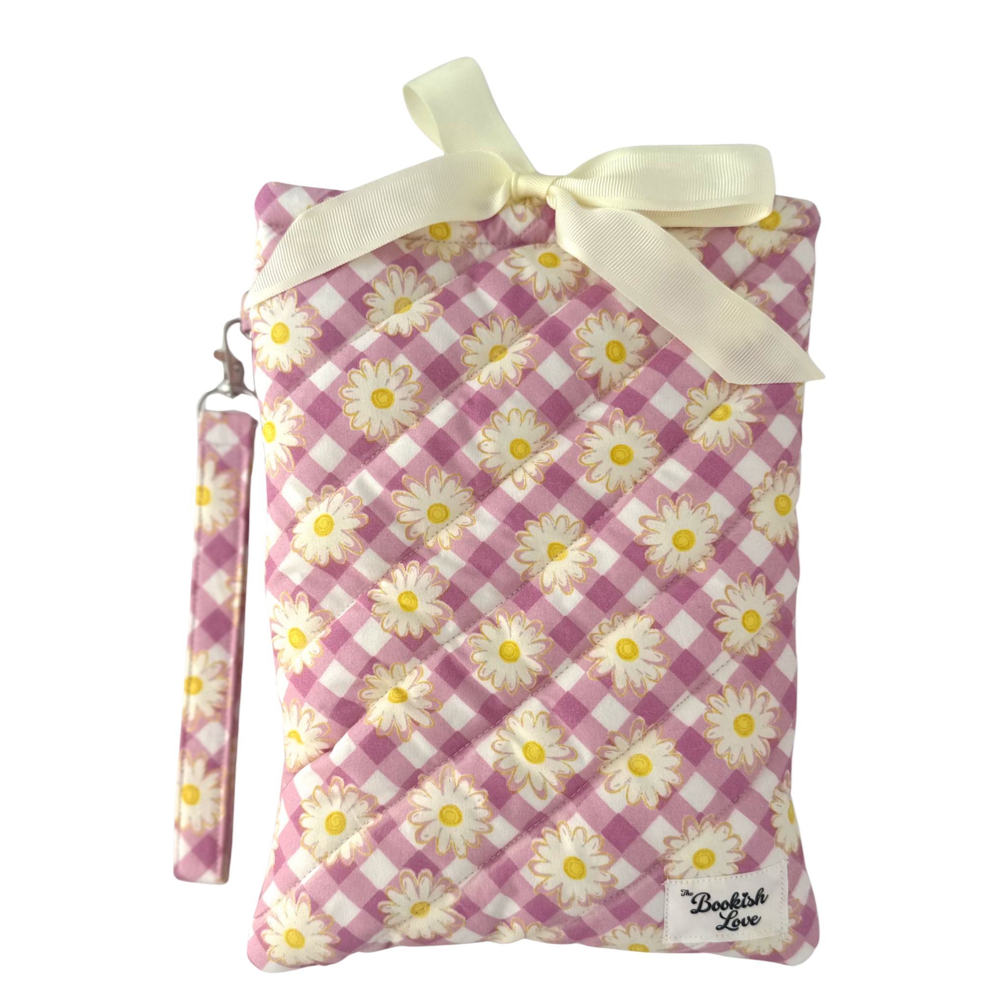 Book Sleeve Picnic Rosa con Margaritas y Llavero Picnic Rosa con Margaritas