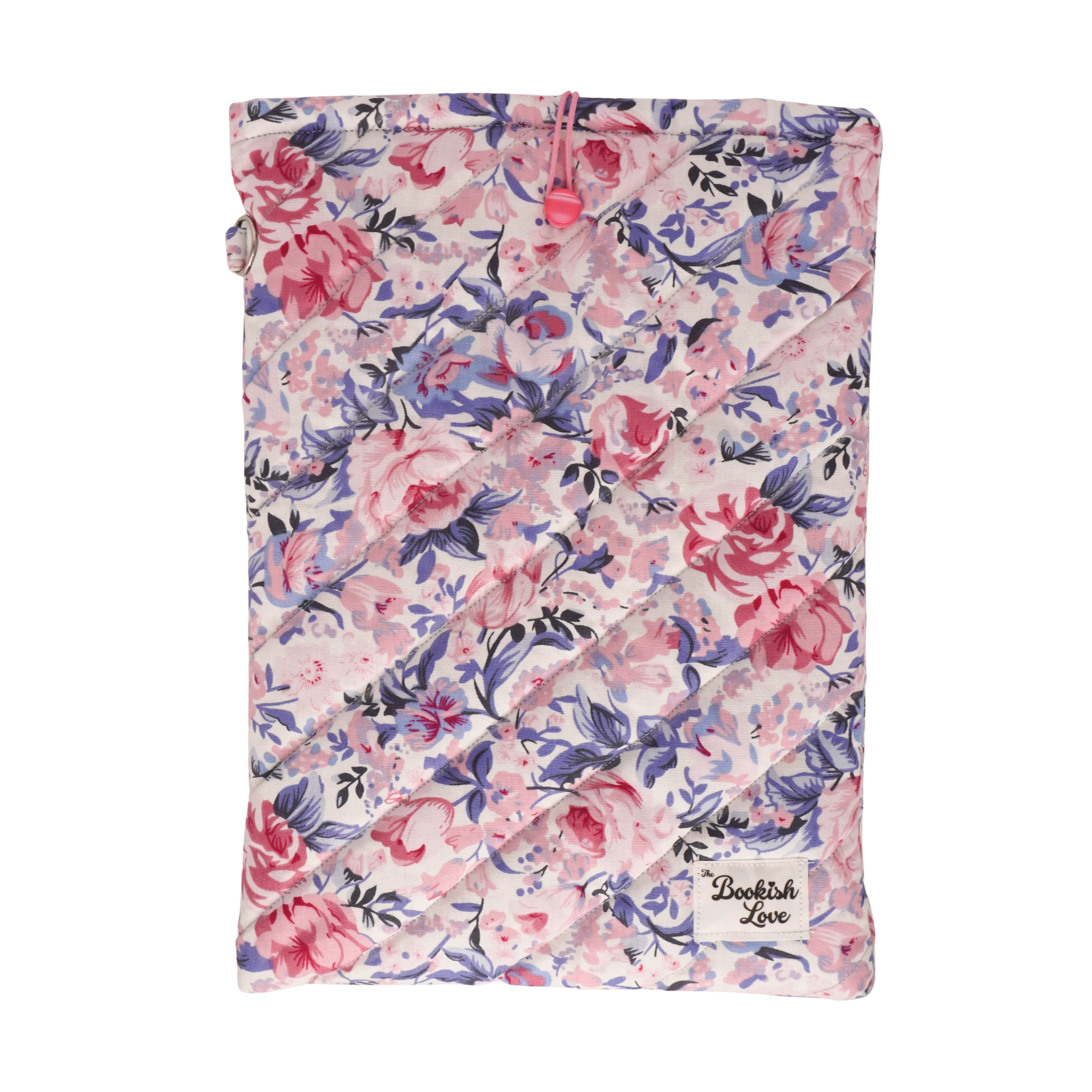 Book Sleeve Morada con Flores y Llavero Morado con Flores
